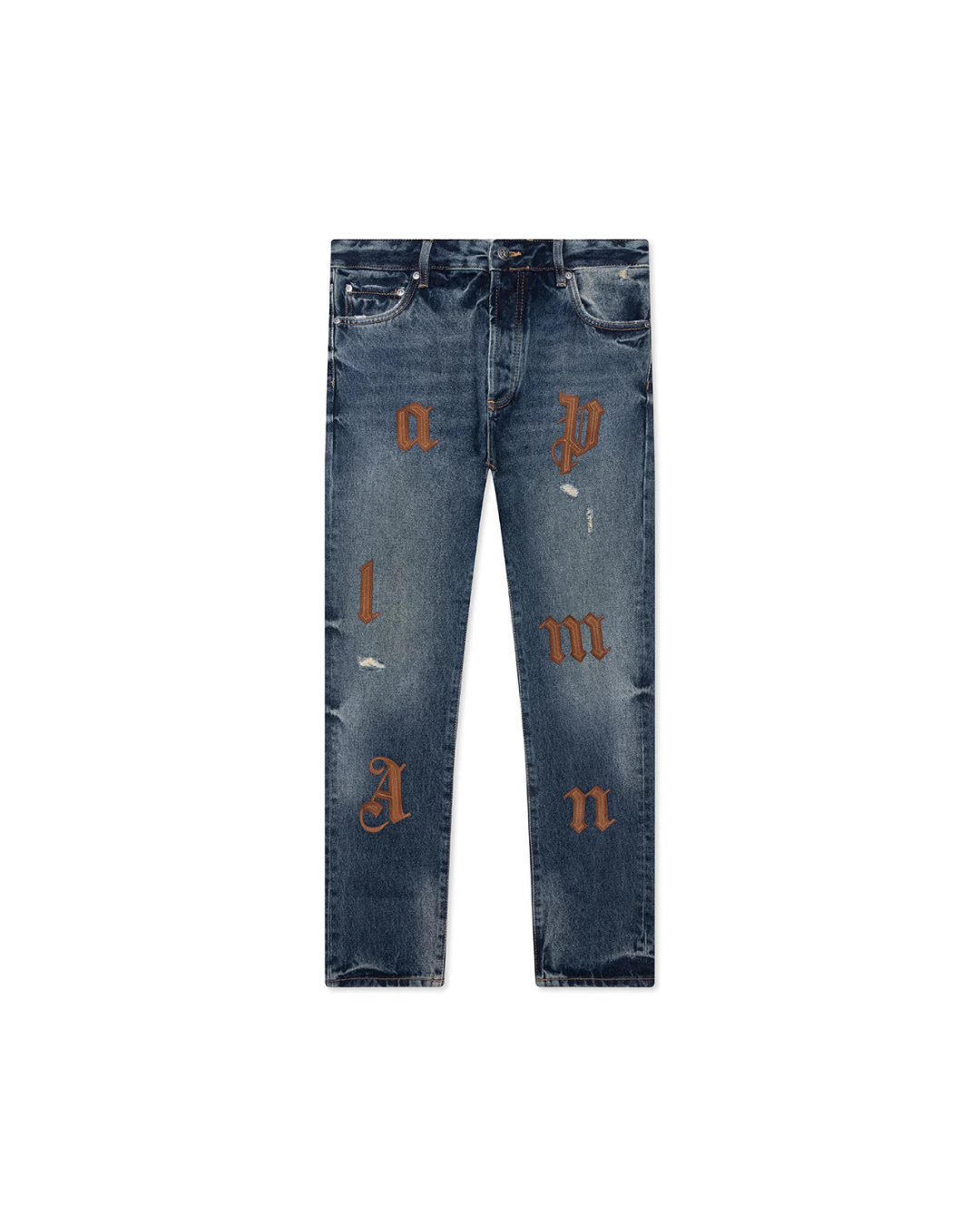 Palm Angels Logo Patch Jean Blue