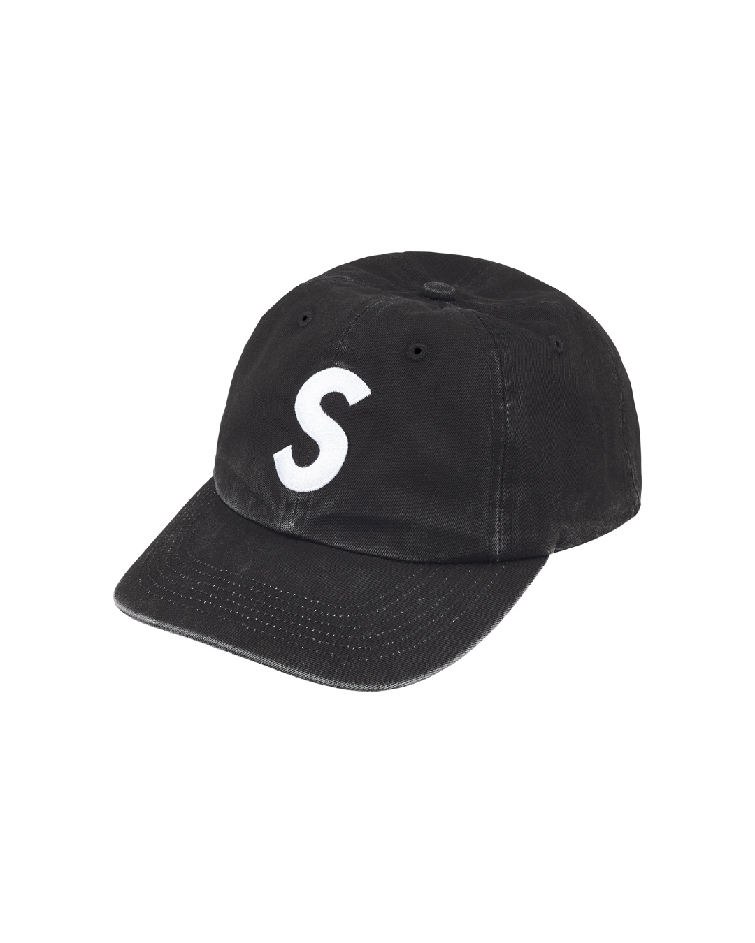 Supreme Pigment Coated 2-Tone S Logo 6-Panel Black