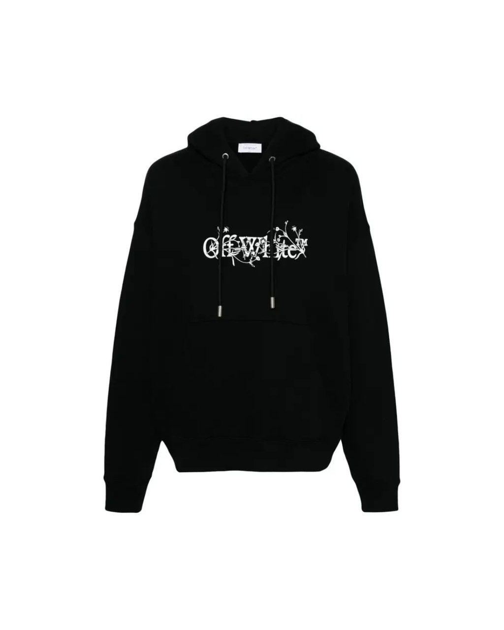 Off White Flower Skate Hoodie Black