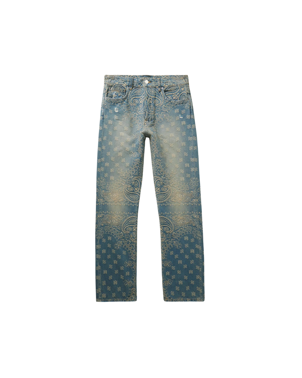 Amiri Bandana Jacquard Straight Jeans