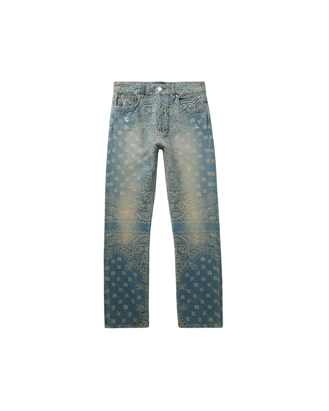 Amiri Bandana Jacquard Straight Jeans