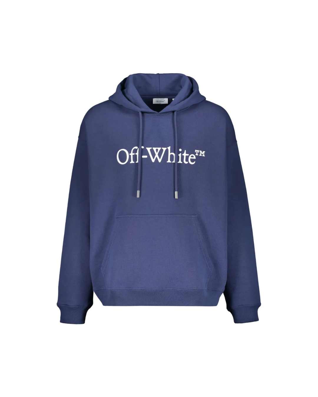 Off White Big Bookish Skate Graphic Hoodie Dark Blue