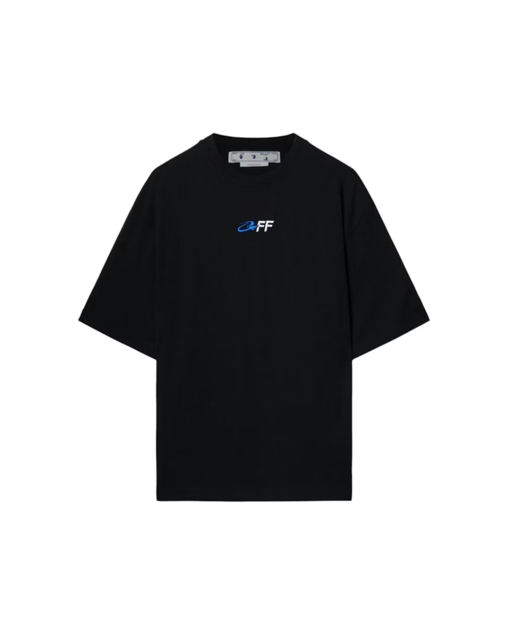 Off White Tee Embroidered Logo Black