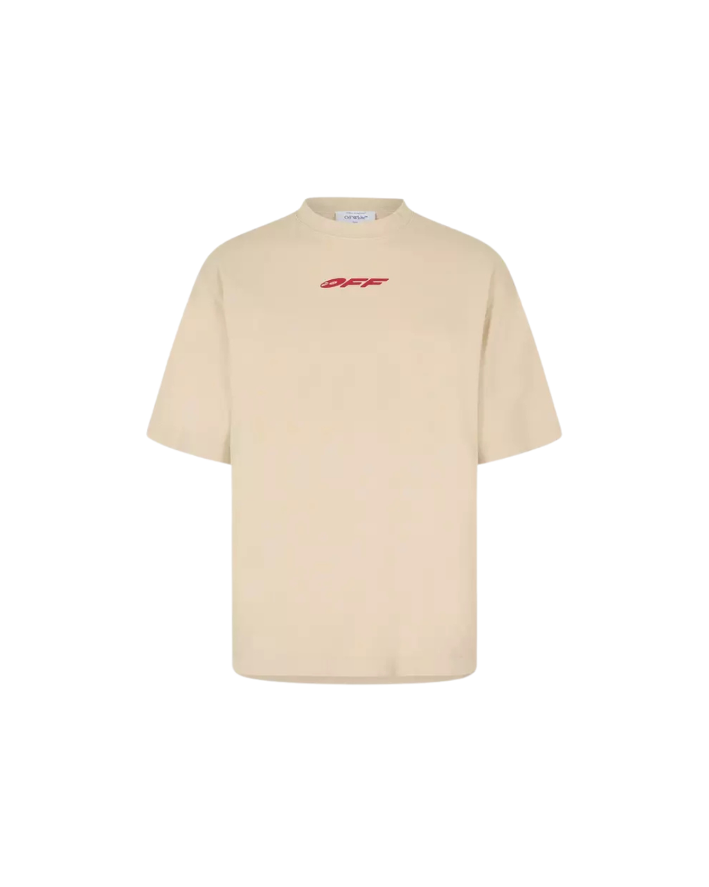 Off White Vinyl Logo Skate T-Shirt Beige