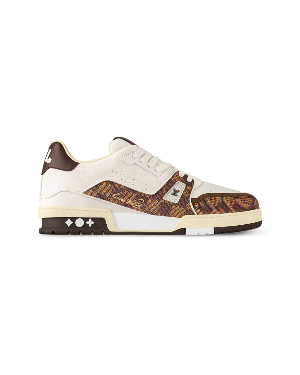 Louis Vuitton Trainer White Moka Brown