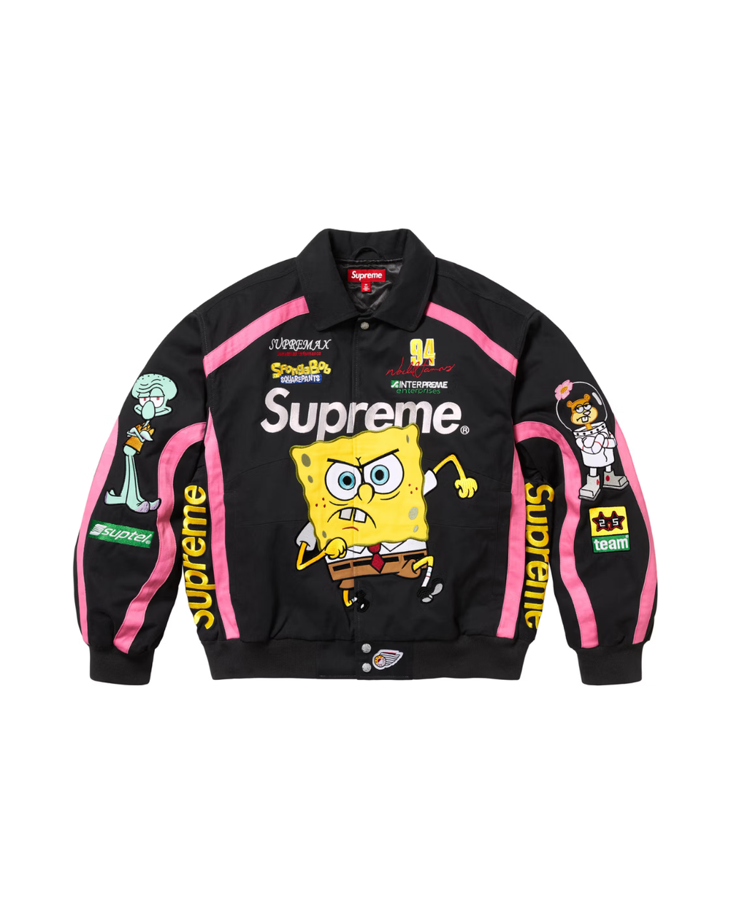 Supreme SpongeBob SquarePants Jeff Hamilton Racing Jacket