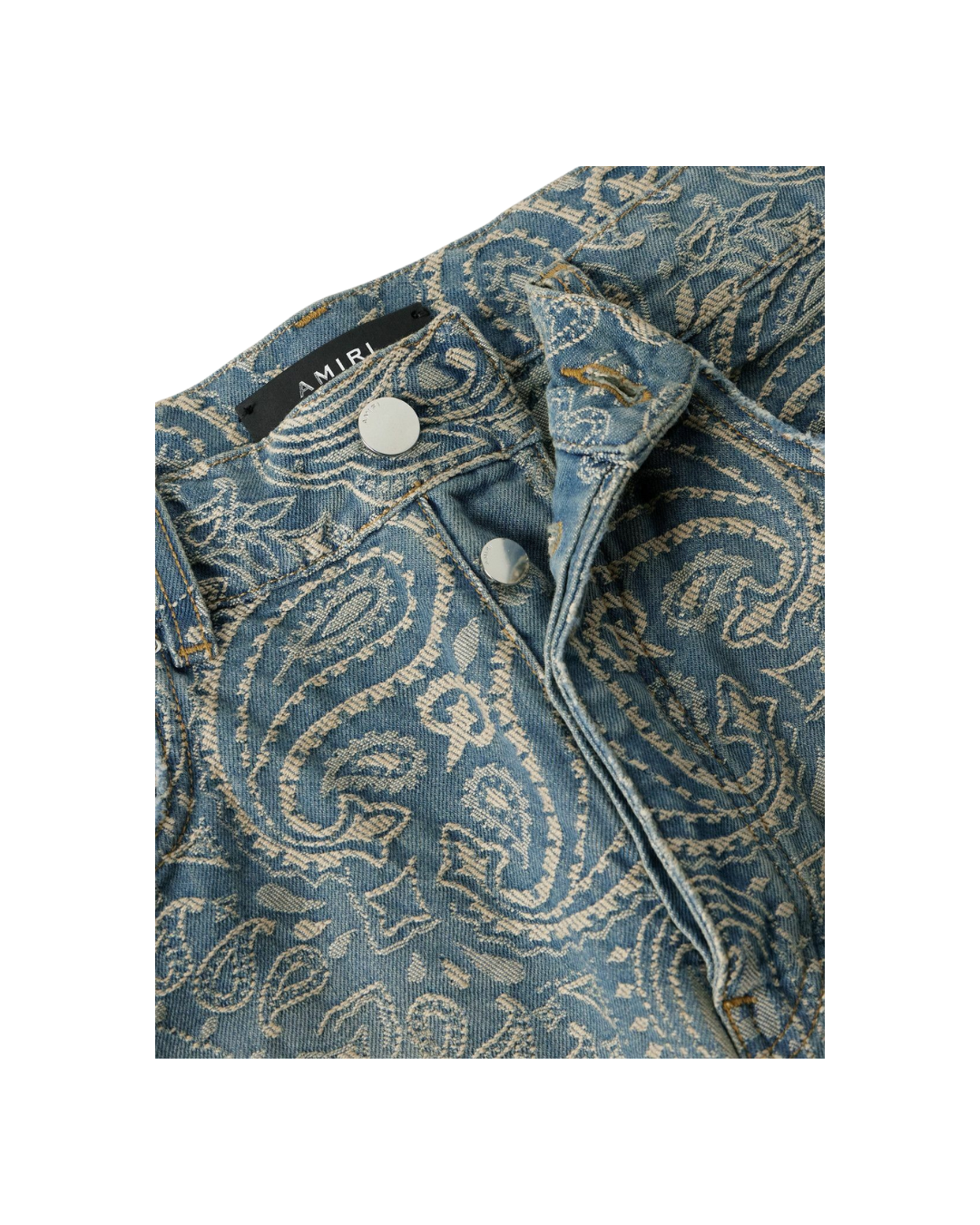 Amiri Bandana Jacquard Straight Jeans