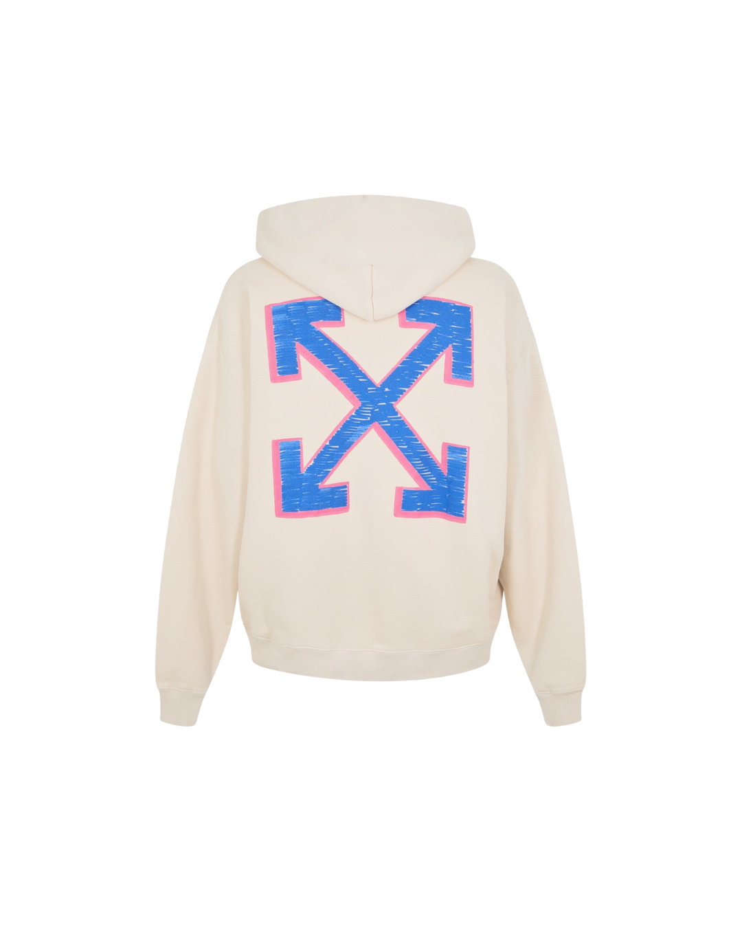 Off White Sketch Arrow Skate Hoodie Beige