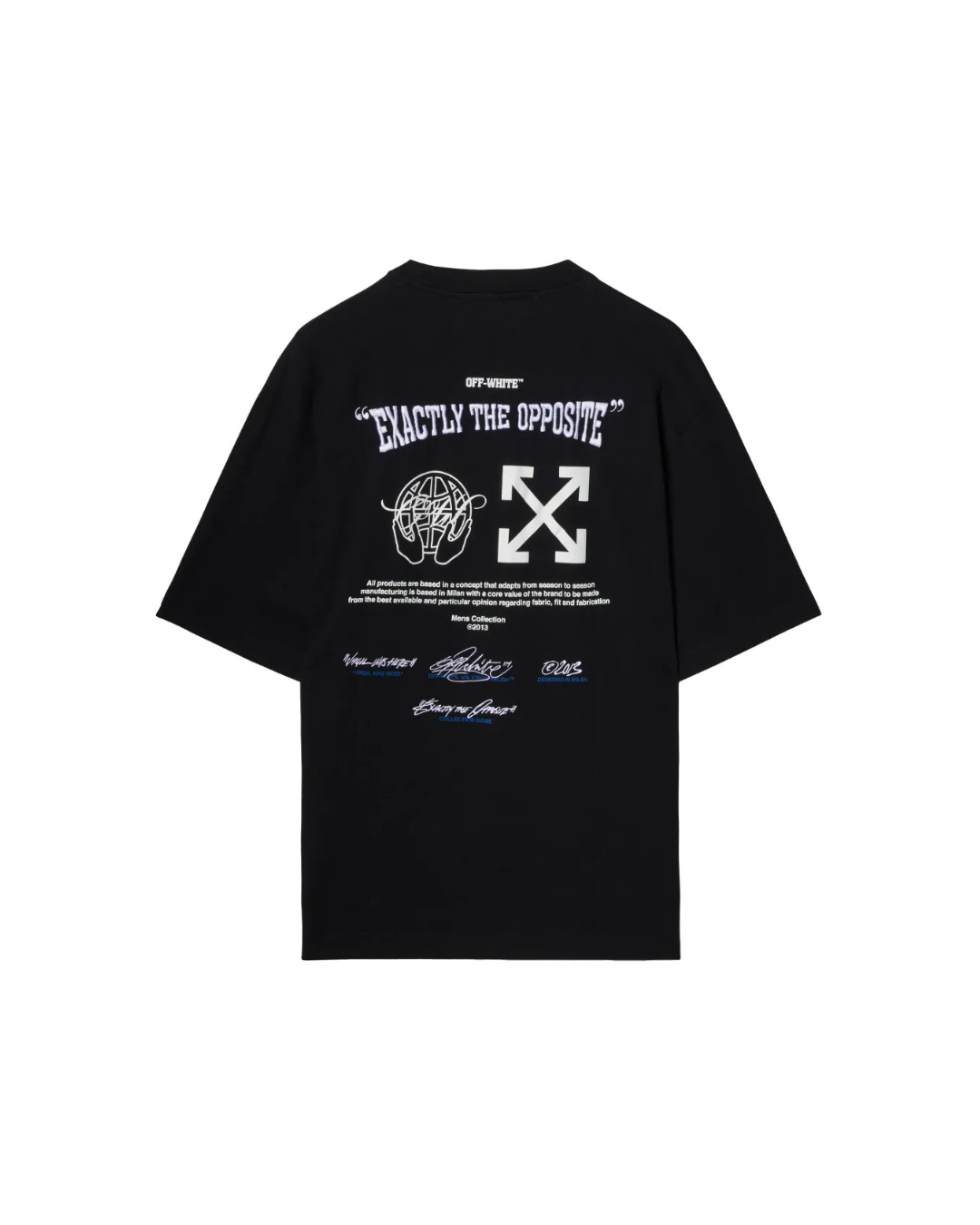 Off White Tee Embroidered Logo Black