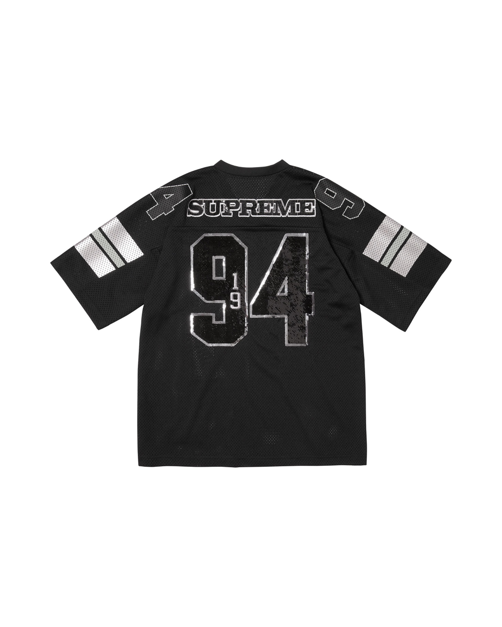 Sequin Football Jersey Black