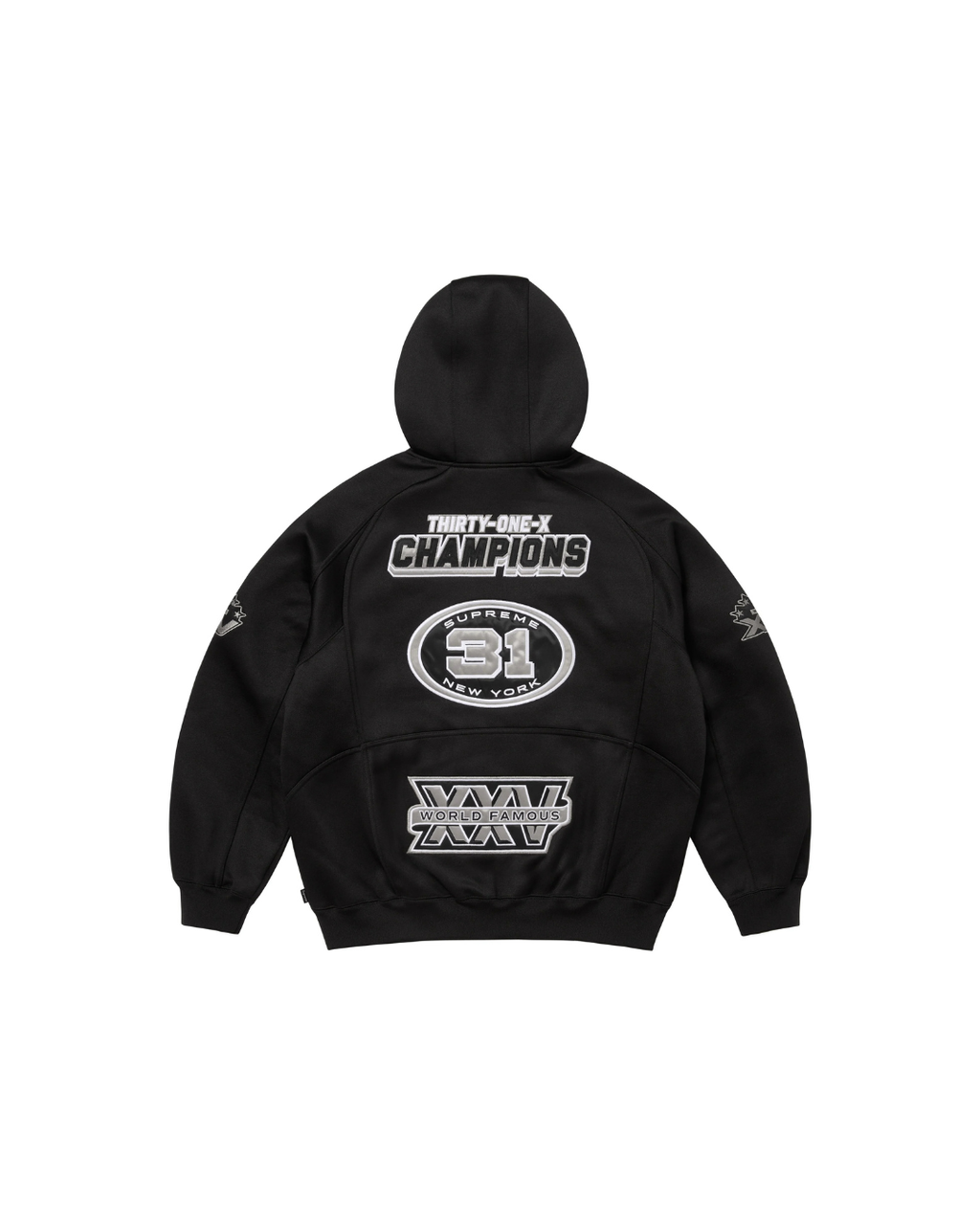 Supreme Football Zip Up Hooded Sweatshirt Black