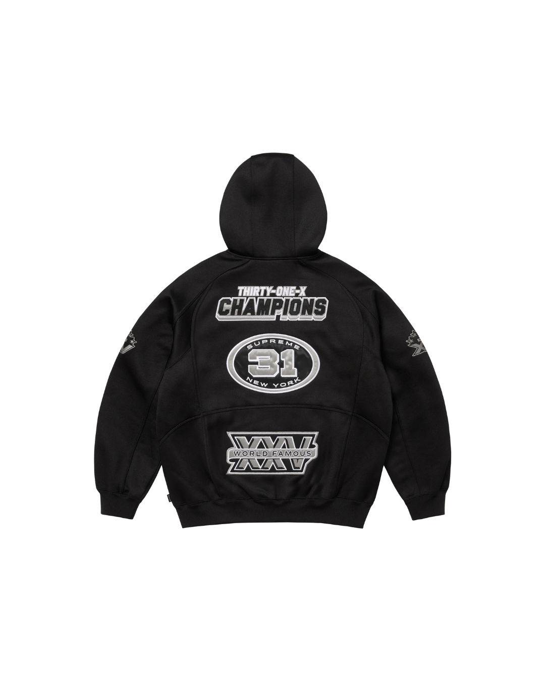 Supreme Football Zip Up Hooded Sweatshirt Black