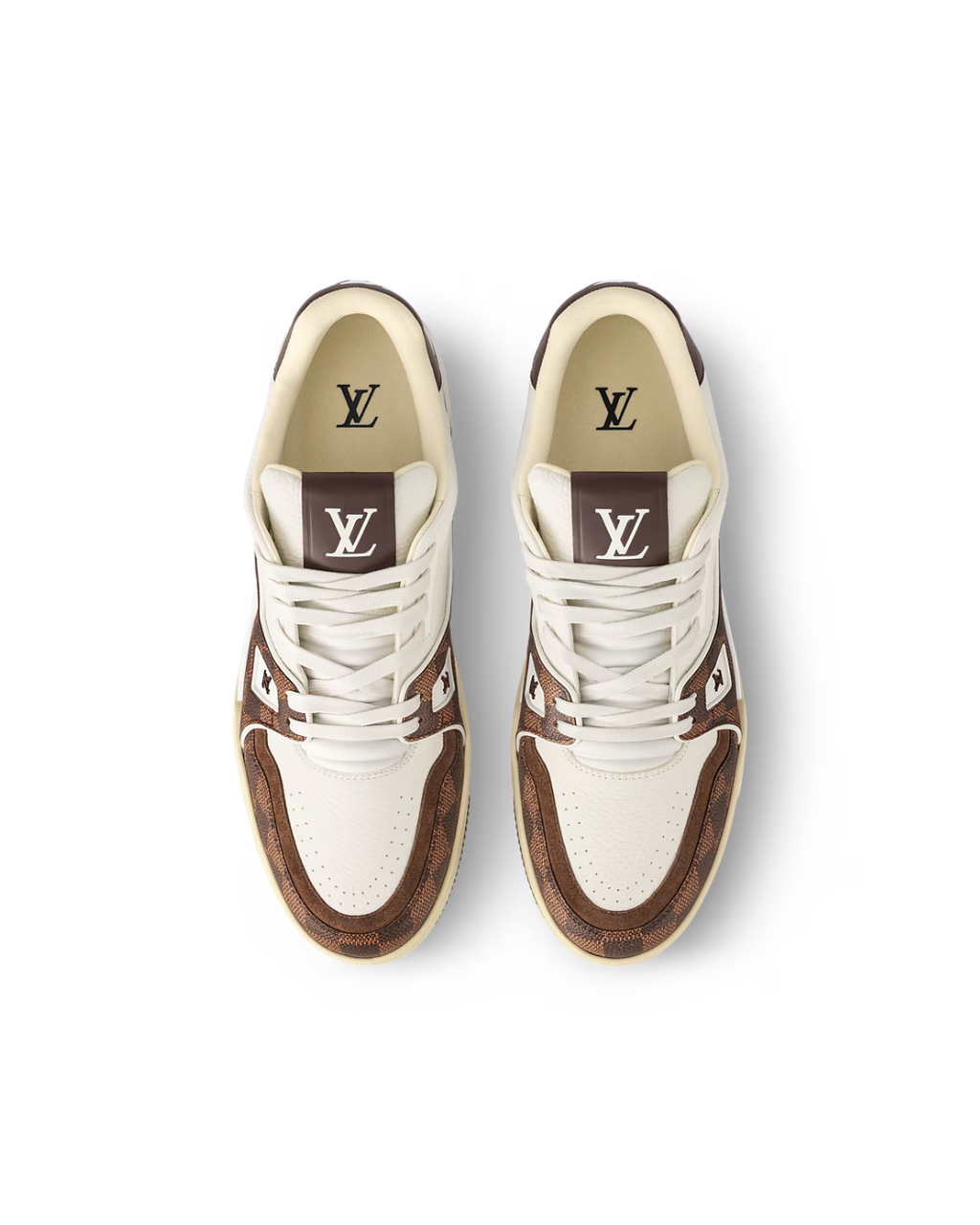 Louis Vuitton Trainer White Moka Brown