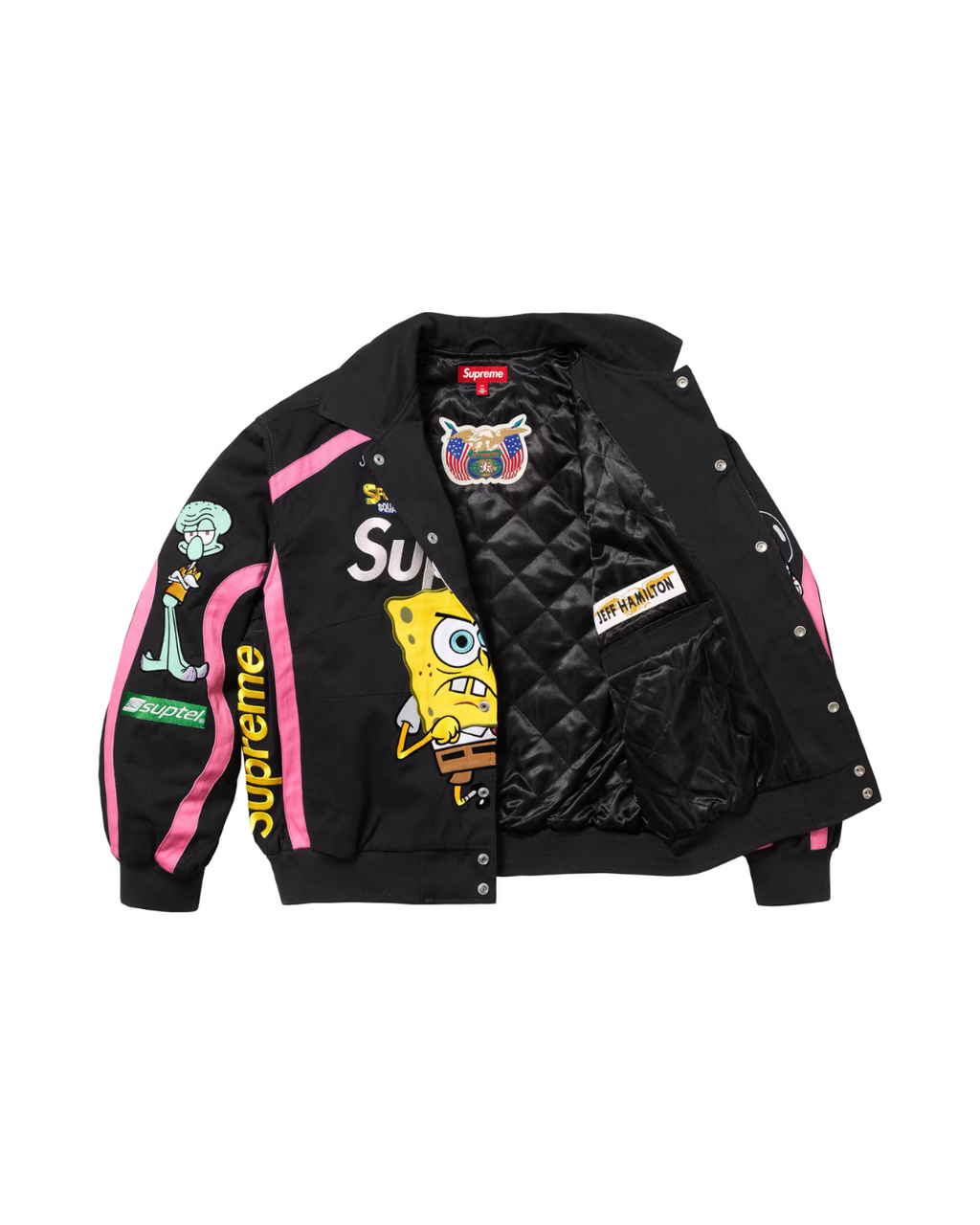 Supreme SpongeBob SquarePants Jeff Hamilton Racing Jacket