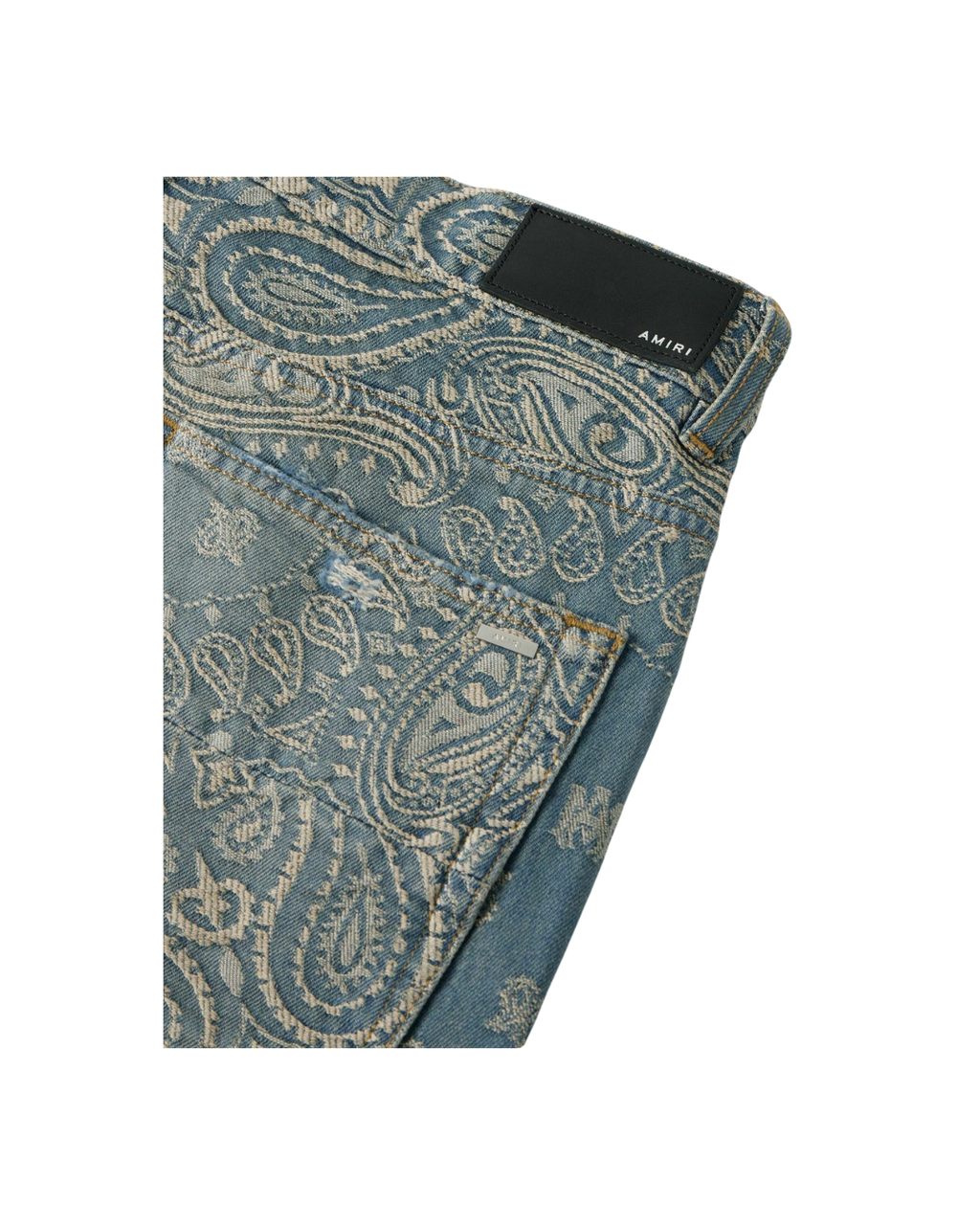 Amiri Bandana Jacquard Straight Jeans