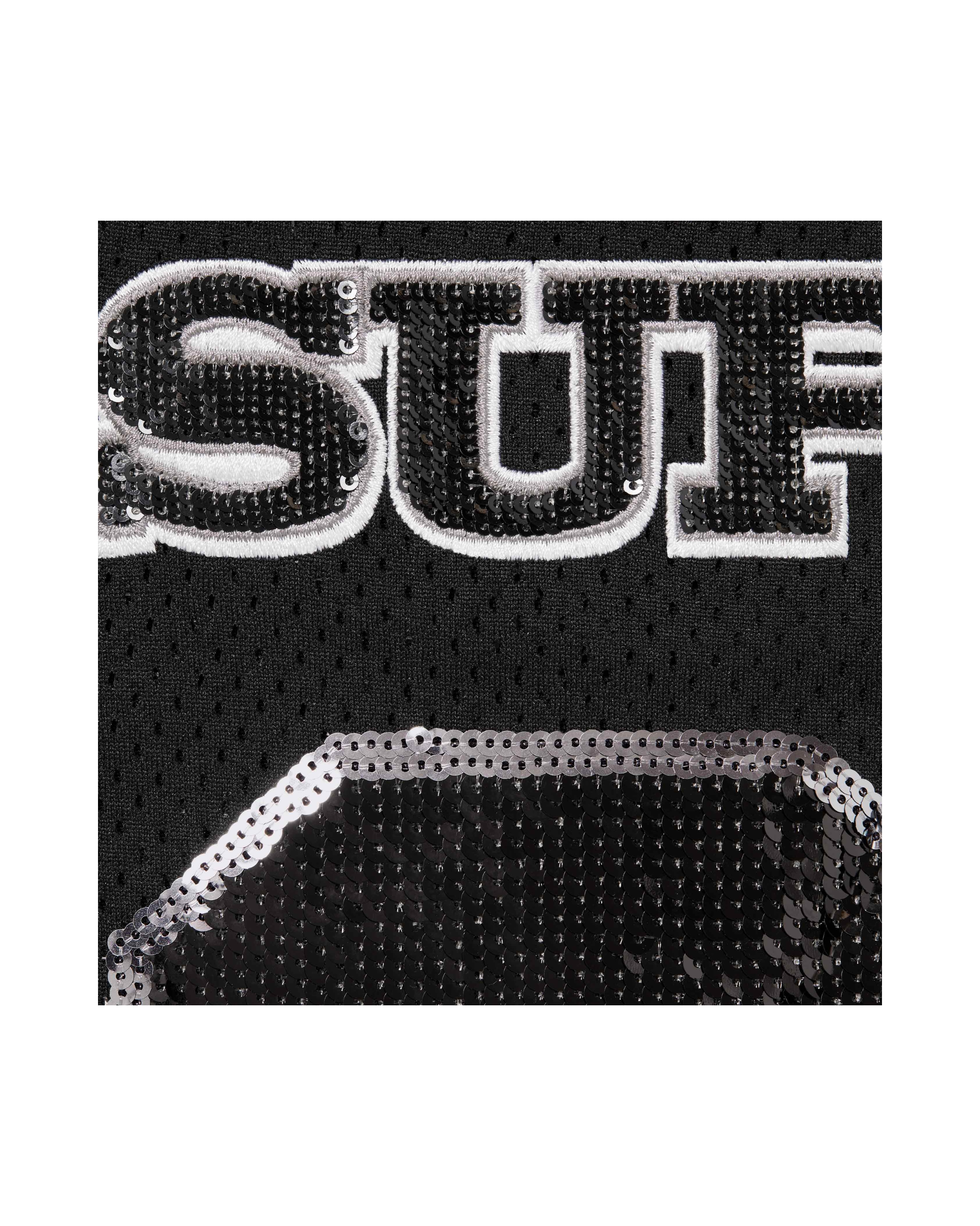 Sequin Football Jersey Black