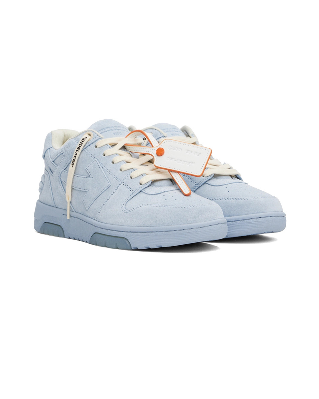 Off White Out Of Office Suede Light Blue
