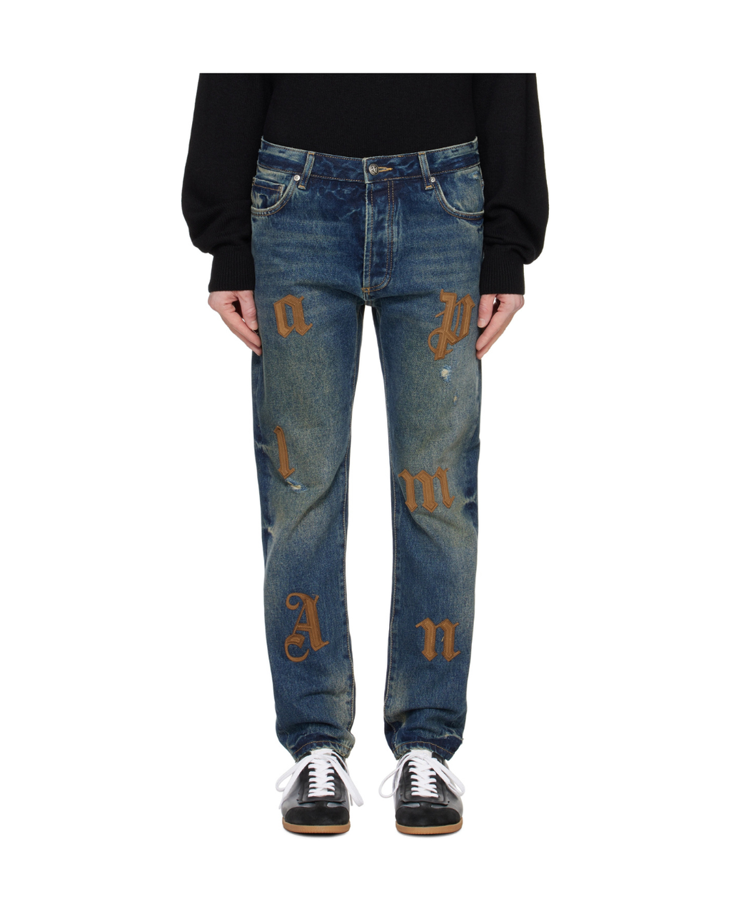 Palm Angels Logo Patch Jean Blue