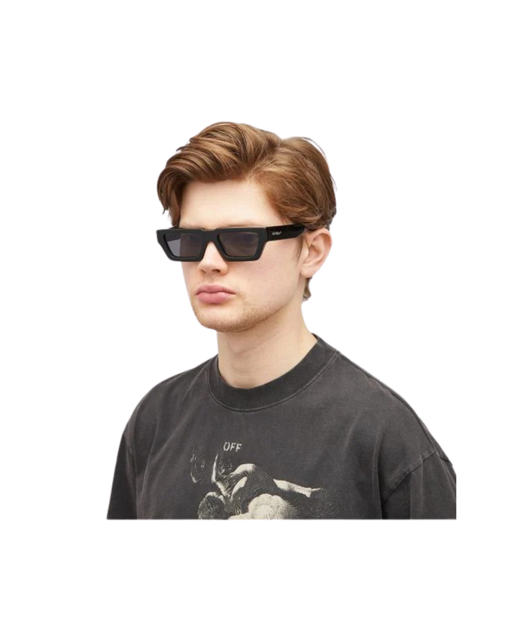 Off White Manchester Rectangular Sunglasses Black