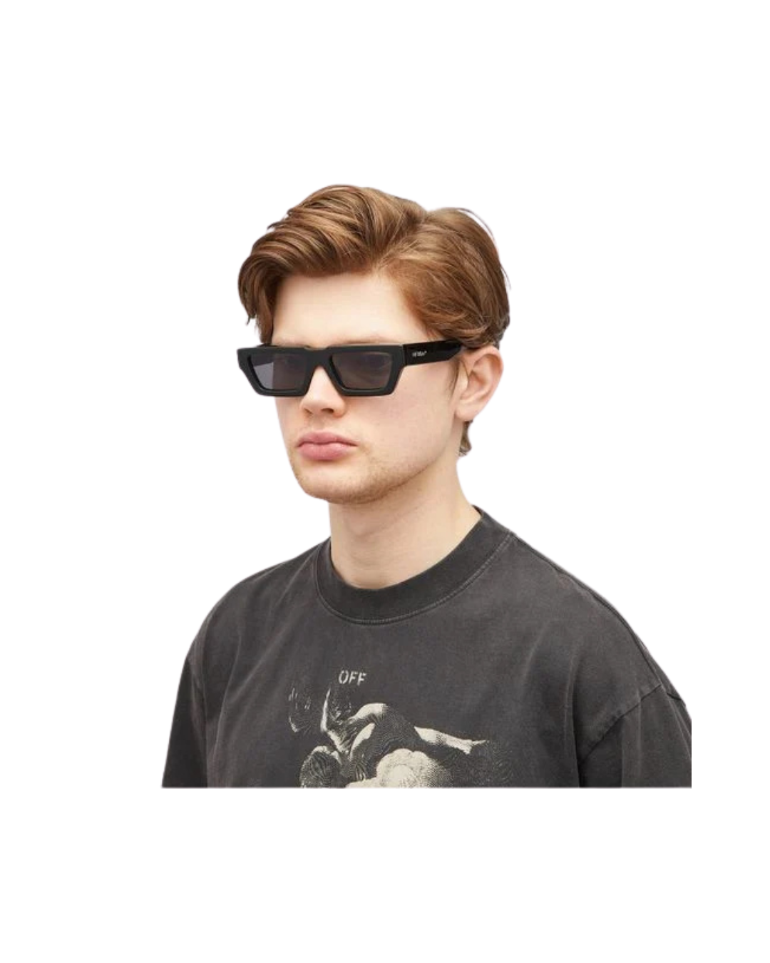 Off White Manchester Rectangular Sunglasses Black