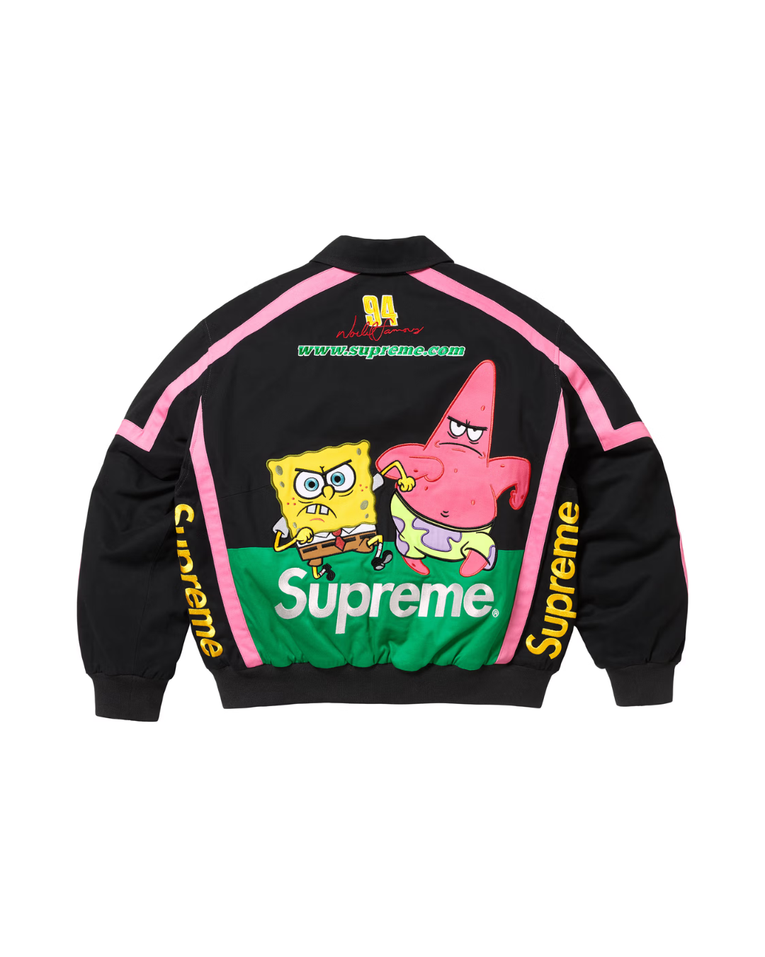 Supreme SpongeBob SquarePants Jeff Hamilton Racing Jacket
