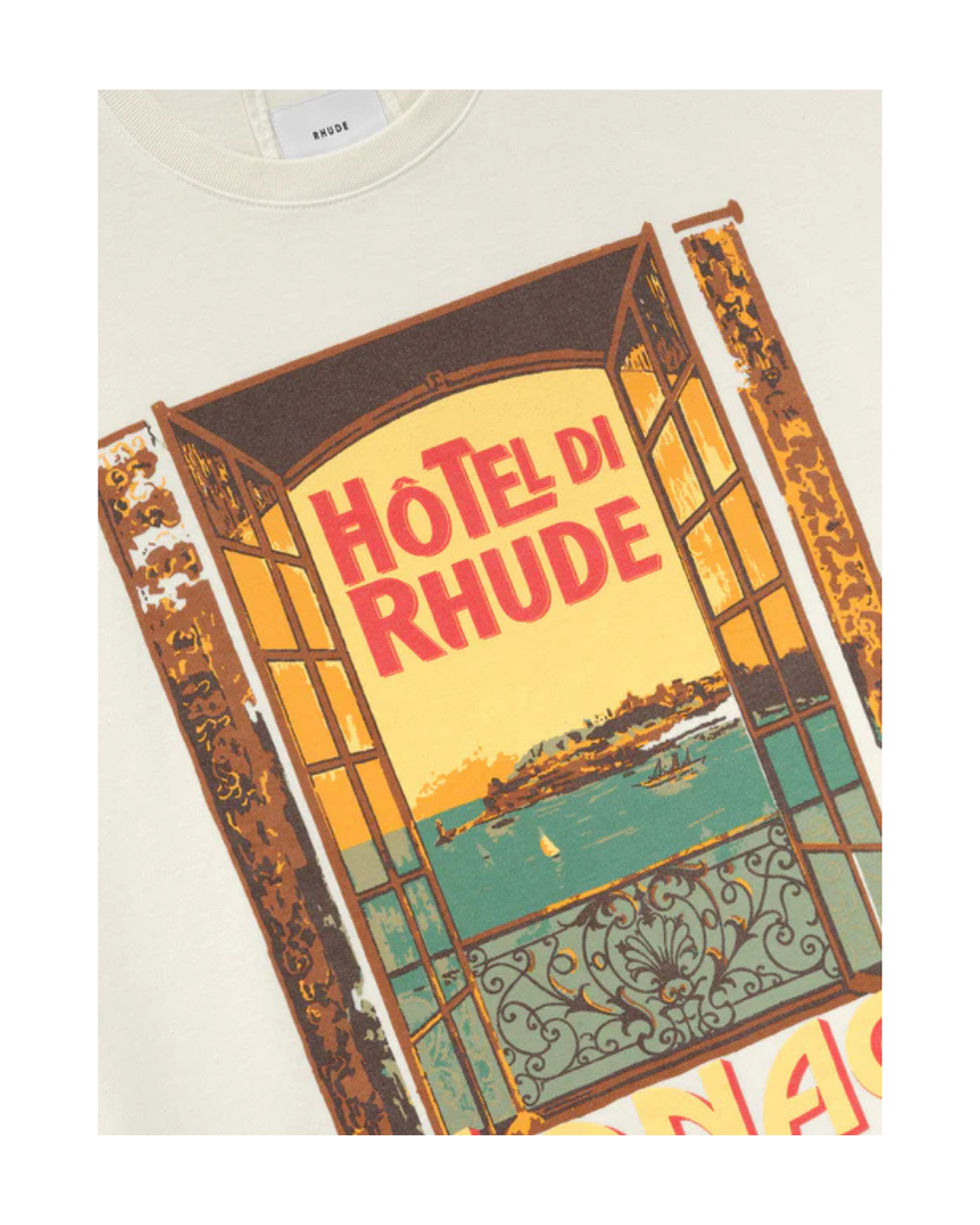 Rhude Hotel Di Monaco Tee Cream