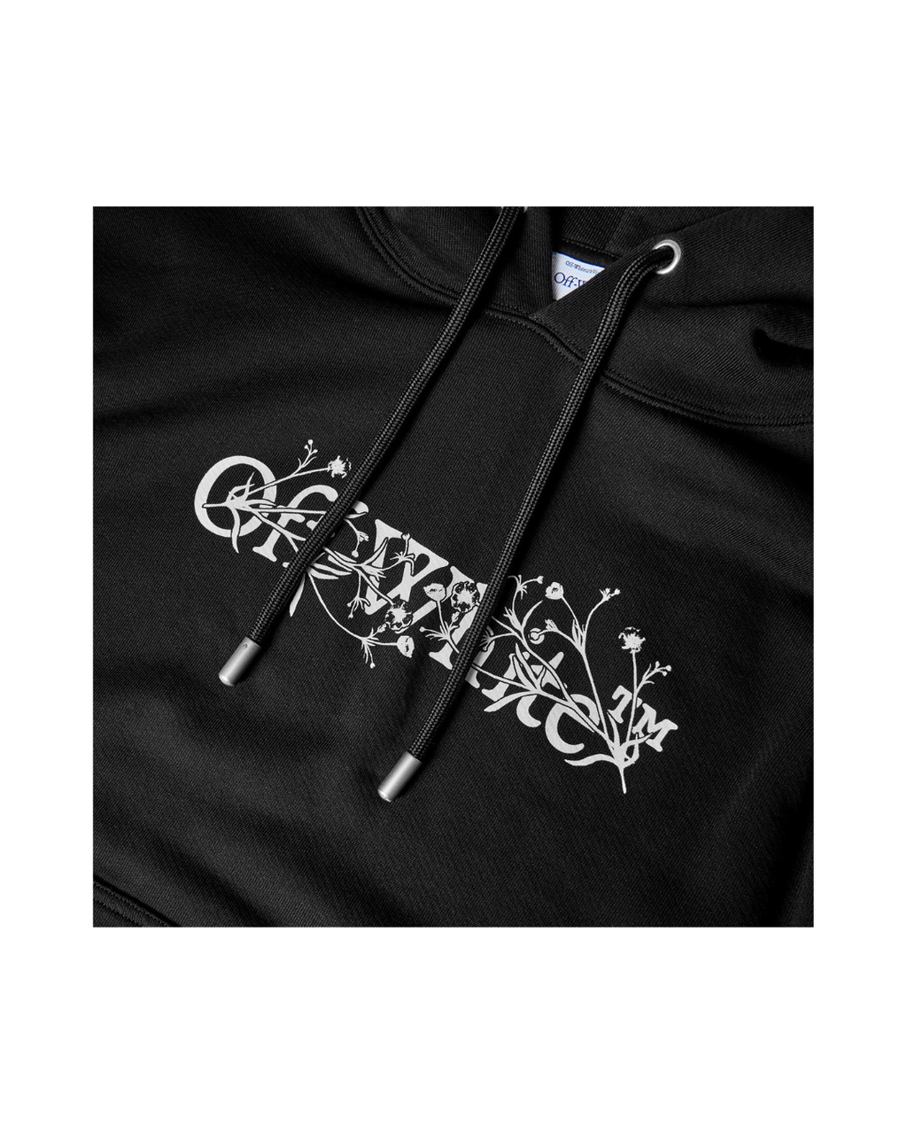 Off White Flower Skate Hoodie Black