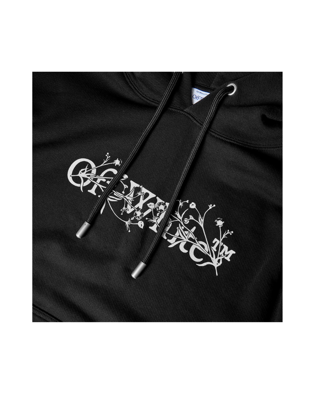 Off White Flower Skate Hoodie Black