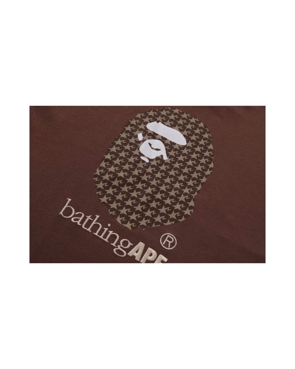BAPE STA HOUNDSTOOTH Relaxed Tee Brown