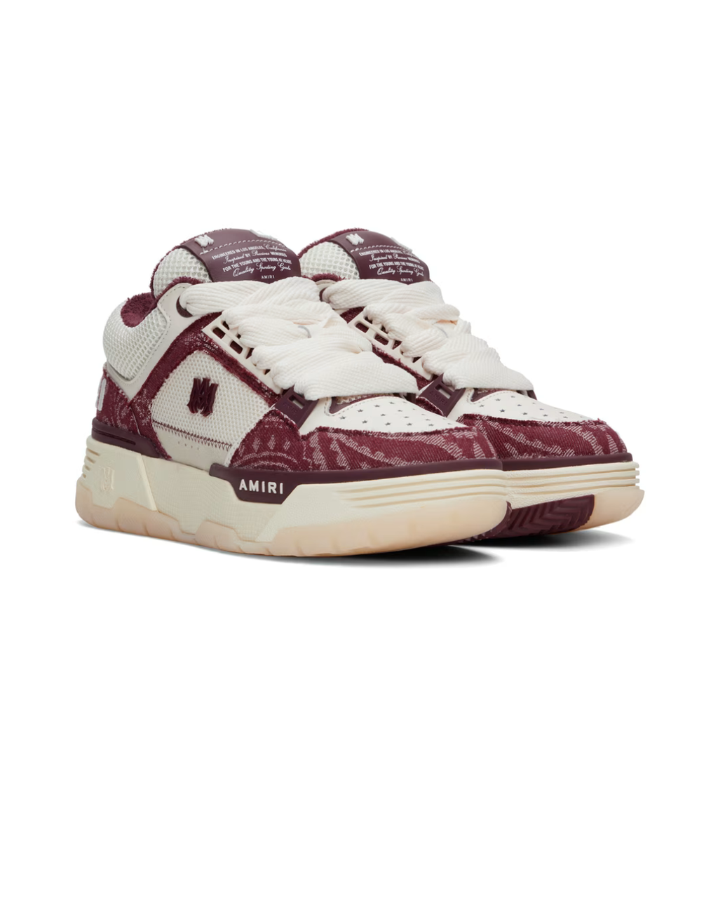 Amiri MA-1 Denim Bandana Burgundy