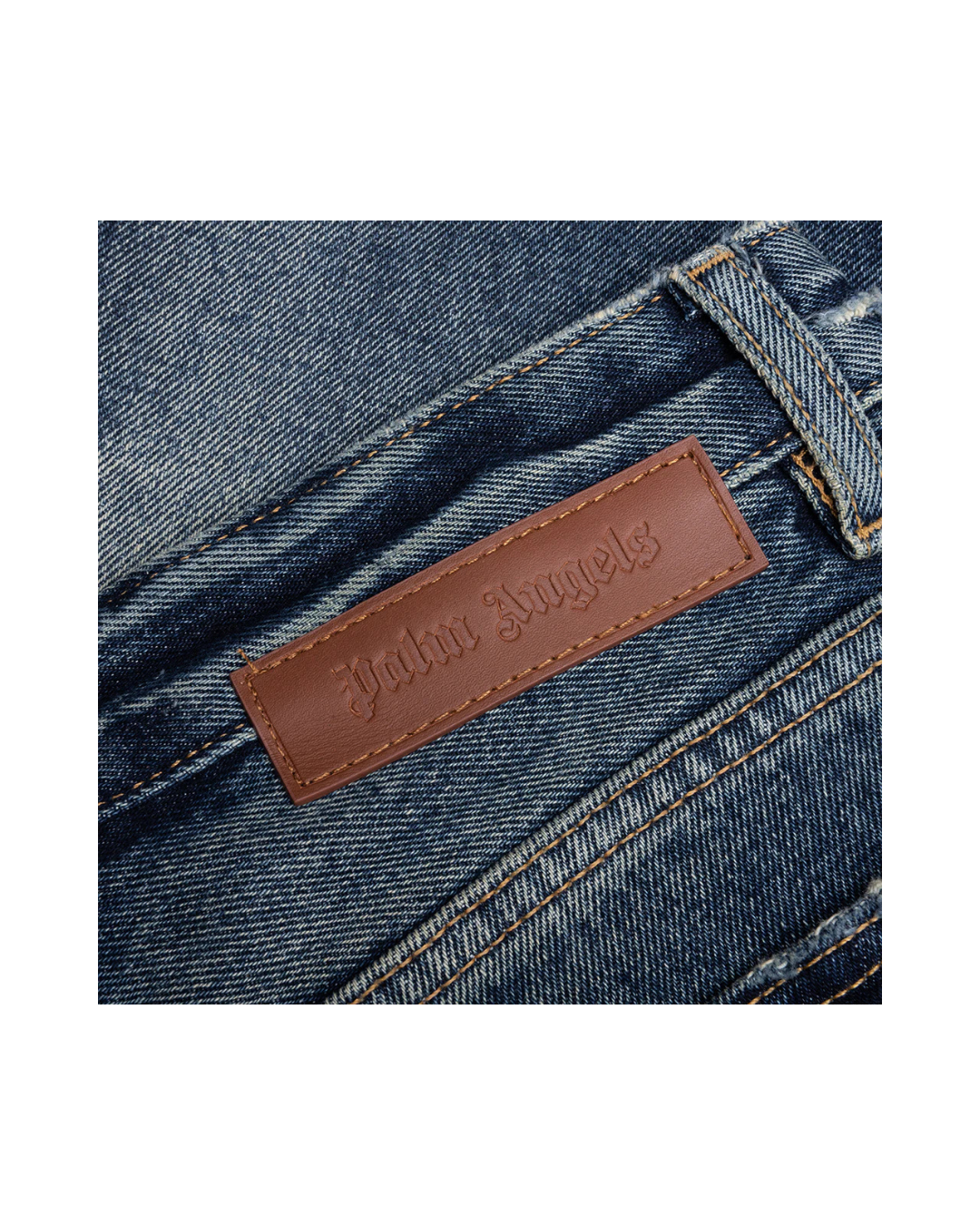 Palm Angels Logo Patch Jean Blue