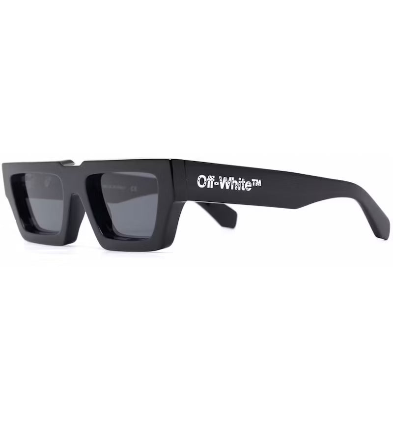 Off White Manchester Rectangular Sunglasses Black